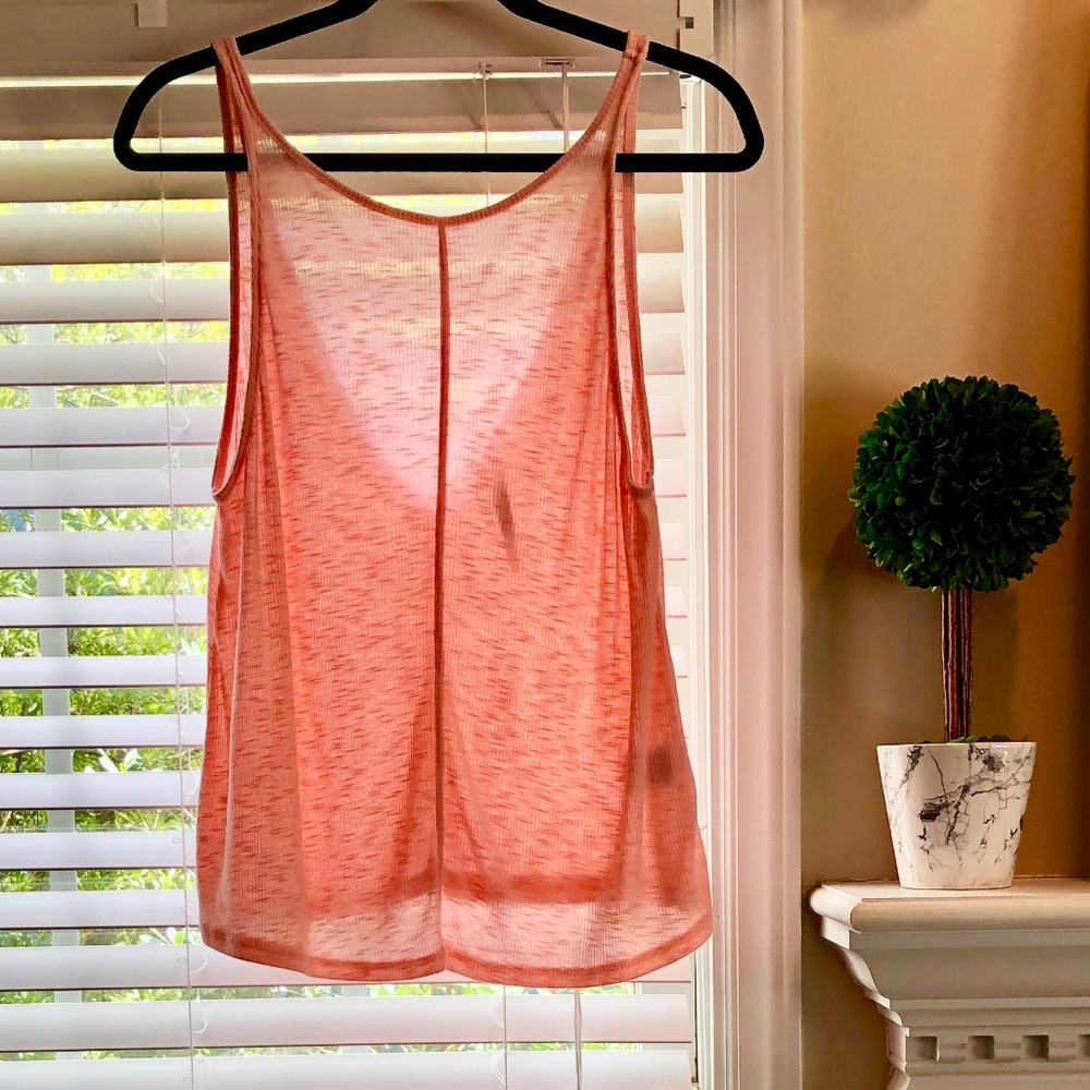 Free People pink tank top with open back